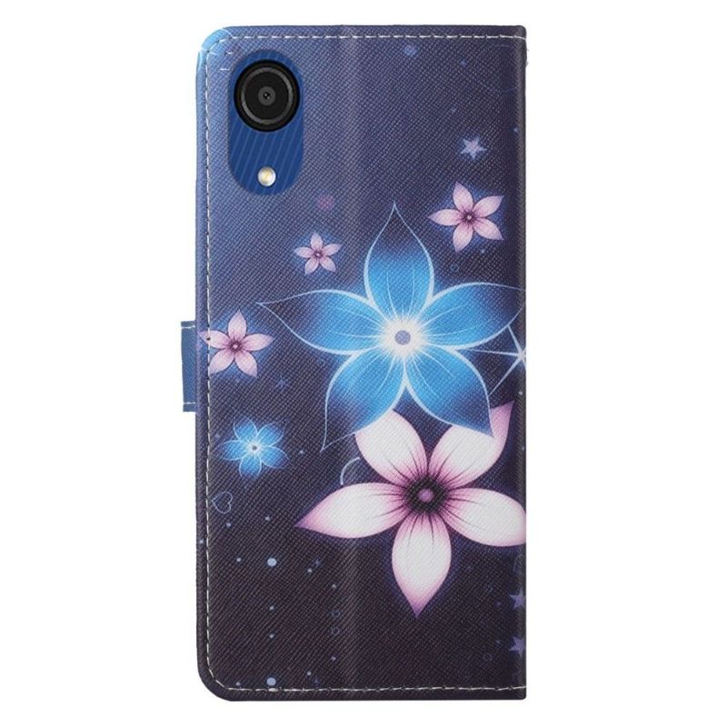Flipové Pouzdro Na Samsung Galaxy A03 Core Květiny