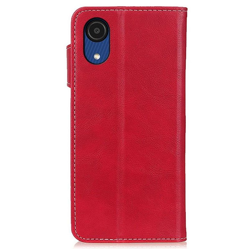 Flipové Pouzdro Na Samsung Galaxy A03 Core Odkryté Švy Ve Tvaru S