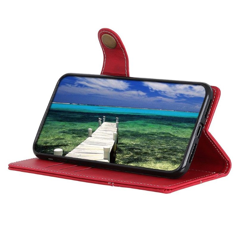 Flipové Pouzdro Na Samsung Galaxy A03 Core Odkryté Švy Ve Tvaru S
