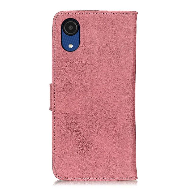 Kožené Pouzdro Na Samsung Galaxy A03 Core Držák Karet S Koženými Efekty Khazneh