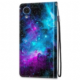 Kožené Pouzdro Na Samsung Galaxy A03 Core Mlhovina