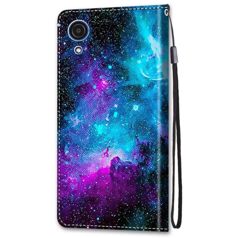 Kožené Pouzdro Na Samsung Galaxy A03 Core Mlhovina