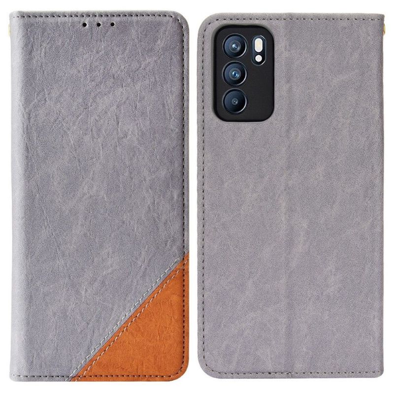 Flipové Pouzdro Na Oppo Reno 6 5G Kožené Pouzdro Retro Umělá Kůže