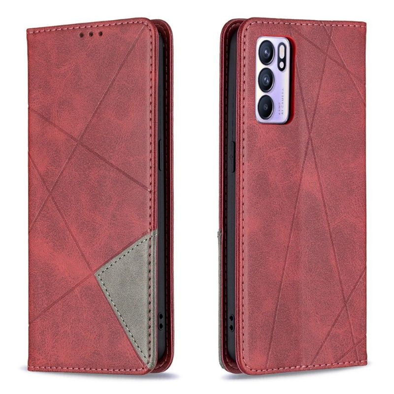 Flipové Pouzdro Na Oppo Reno 6 5G Kožený Držák Na Karty Ve Stylu Célinia