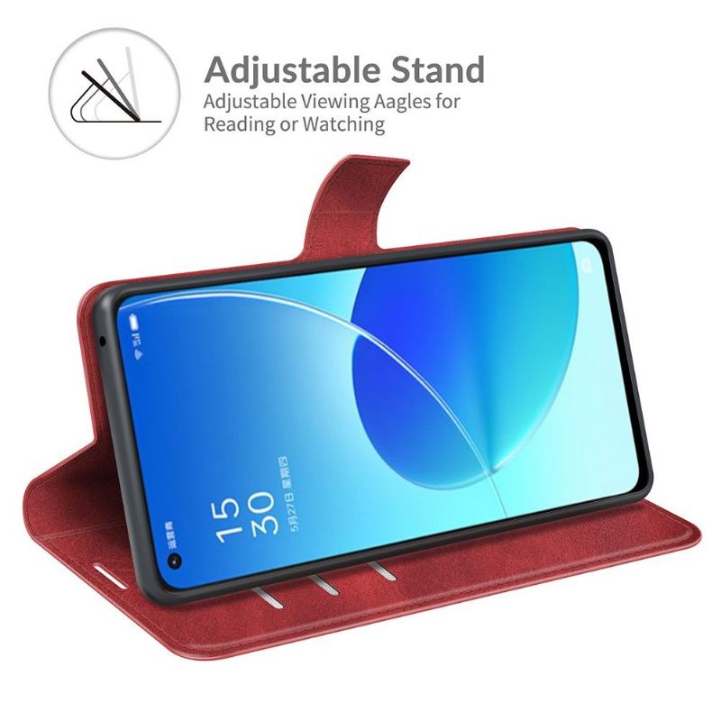 Flipové Pouzdro Na Oppo Reno 6 5G Peněženkové Pouzdro Styl Kůže