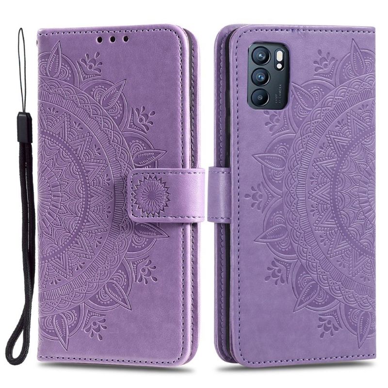 Flipové Pouzdro Na Oppo Reno 6 5G Sluneční Mandala