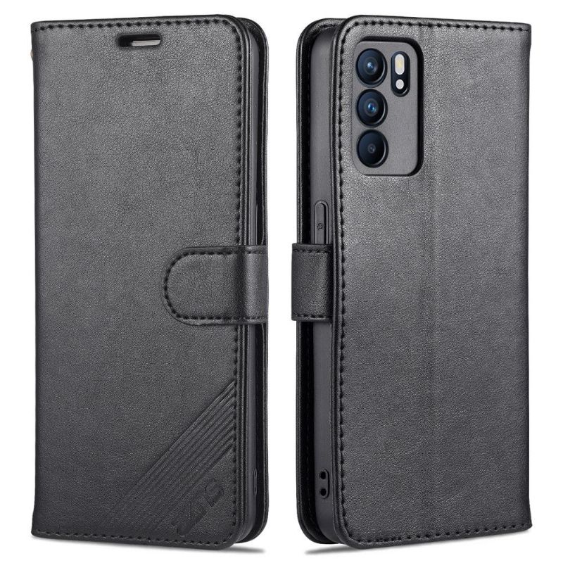 Flipové Pouzdro Na Oppo Reno 6 5G Umělá Kůže Azns