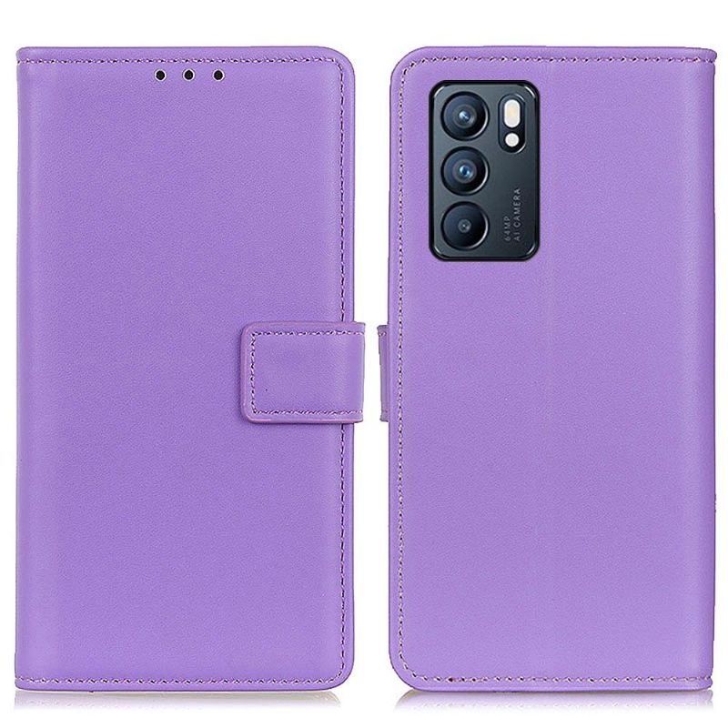 Kožené Pouzdro Na Oppo Reno 6 5G Základní Umělá Kůže