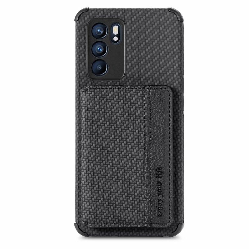Kryt Na Oppo Reno 6 5G Držák Karet Z Uhlíkových Vláken