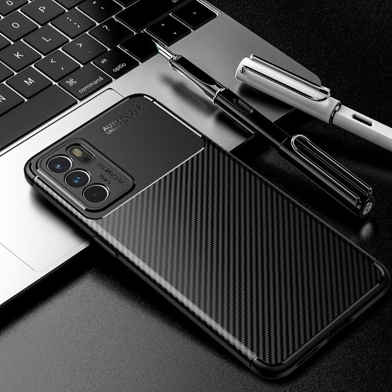 Kryt Na Oppo Reno 6 5G Styl Uhlíkových Vláken