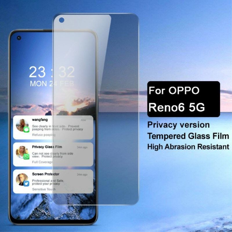 Oppo Reno 6 5G Ochranné Tvrzené Sklo A Soukromý Filtr