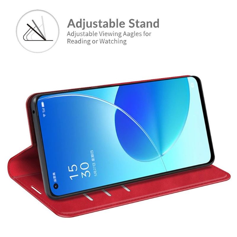 Pouzdra Na Oppo Reno 6 5G Funkční Stojan Z Umělé Kůže