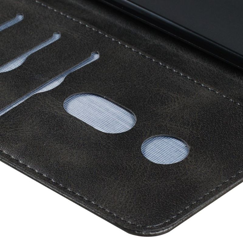 Flipové Pouzdro Na Xiaomi Redmi Note 8T Kapsa Na Zip S Koženým Efektem - Černá