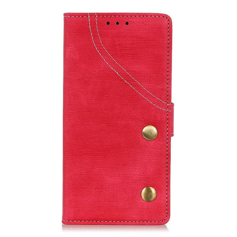 Flipové Pouzdro Na Xiaomi Redmi Note 8T Látkový Potah Se Švy