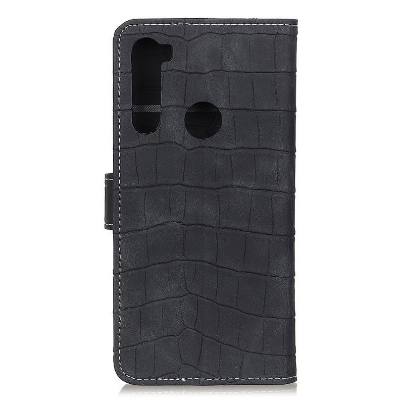 Kožené Pouzdro Na Xiaomi Redmi Note 8T Sešívání S Efektem Croc