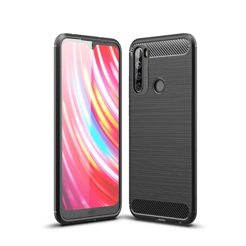 Kryt Na Xiaomi Redmi Note 8T Uhlíkový Kartáčovaný Gel - Černý