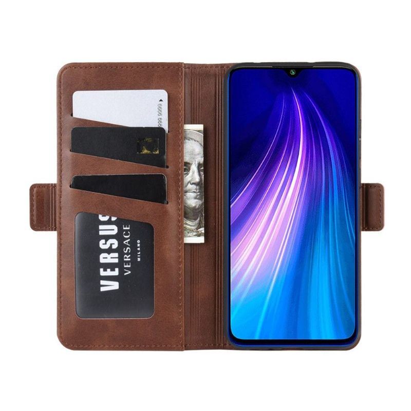 Pouzdra Na Xiaomi Redmi Note 8T Peněženkové Pouzdro Povrchová Úprava S Matným Koženým Efektem Na Peněženku
