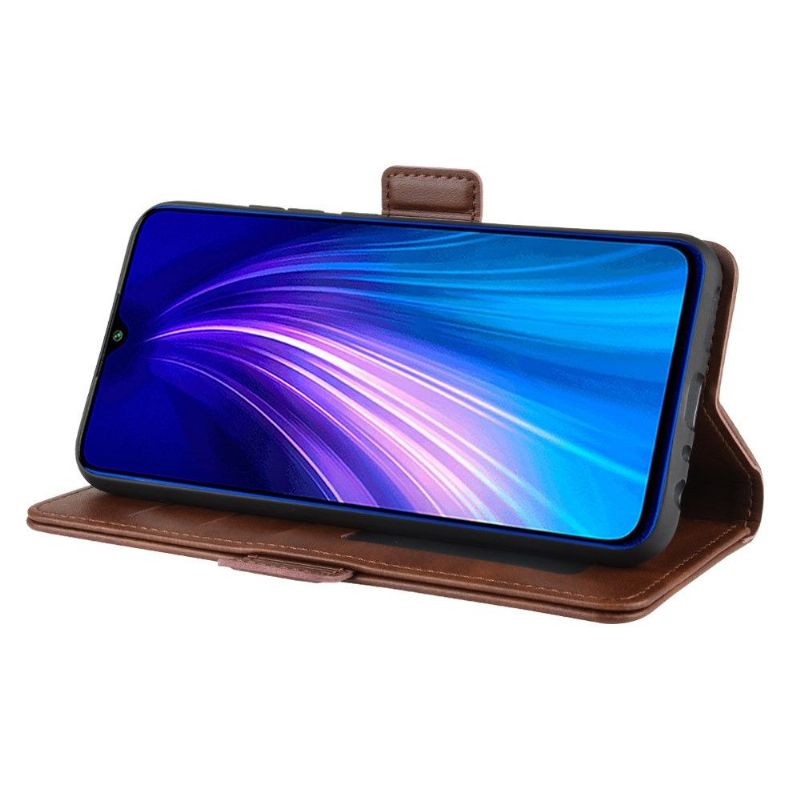 Pouzdra Na Xiaomi Redmi Note 8T Peněženkové Pouzdro Povrchová Úprava S Matným Koženým Efektem Na Peněženku