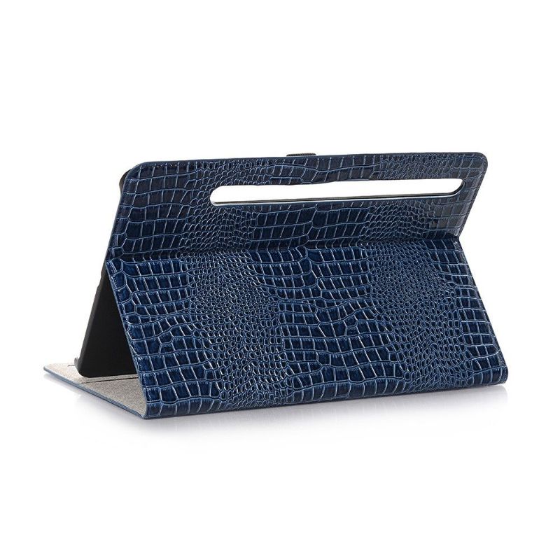 Flipové Pouzdro Na Samsung Galaxy Tab S7 Vzhled Imitace Kůže Croc