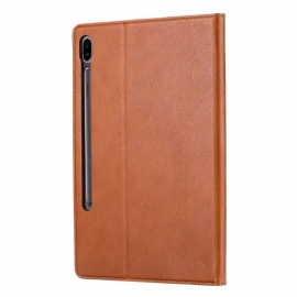 Kožené Pouzdro Na Samsung Galaxy Tab S7 Stojanový Držák Karty