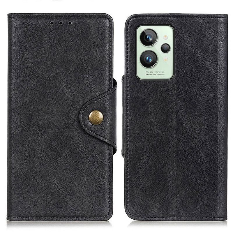Flipové Pouzdro Na Realme GT2 Pro Knoflíček Z Umělé Kůže