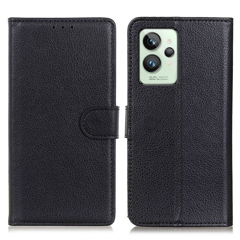 Flipové Pouzdro Na Realme GT2 Pro Tradiční Kožený Styl Litchi