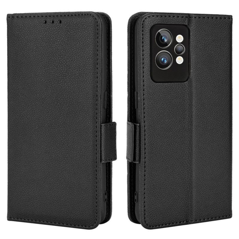 Flipové Pouzdro Na Realme GT2 Pro Tradiční Kožený Styl Litchi