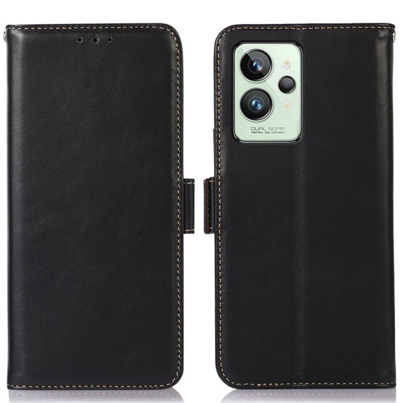 Kožené Pouzdro Na Realme GT2 Pro Pravá Kůže