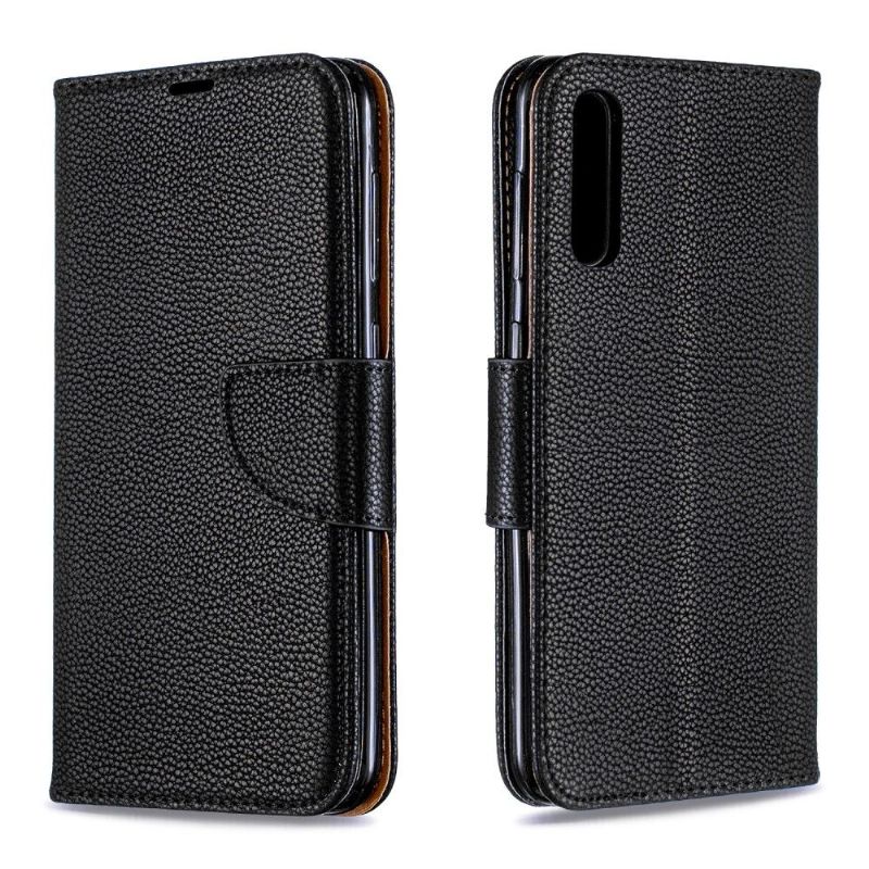 Kožené Pouzdro Folio Na Samsung Galaxy A50 Flipové Pouzdro S Páskem S Efektem Zrnité Kůže