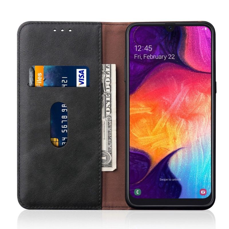Kožené Pouzdro Folio Na Samsung Galaxy A50 Nebeské Chytré Retro