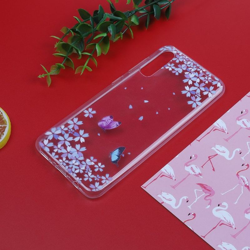 Kryt Na Samsung Galaxy A50 Bezešvé Motýli A Květiny