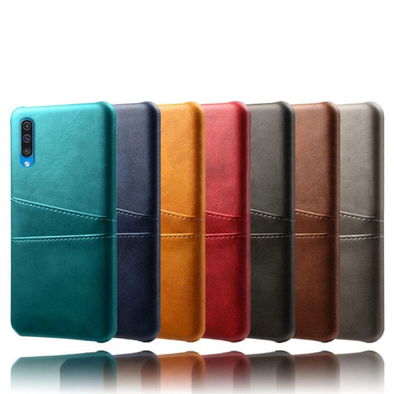 Kryt Na Samsung Galaxy A50 Držák Melodické Karty S Koženými Efekty