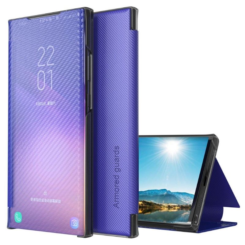 Kryty Na Mobil Na Samsung Galaxy A50 Flipové Pouzdro Uhlíkové Vlákno