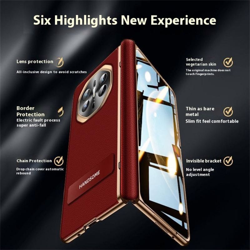 Kryt Huawei Mate X6 Texturovaná Umělá Kůže S Ochranou Obrazovky