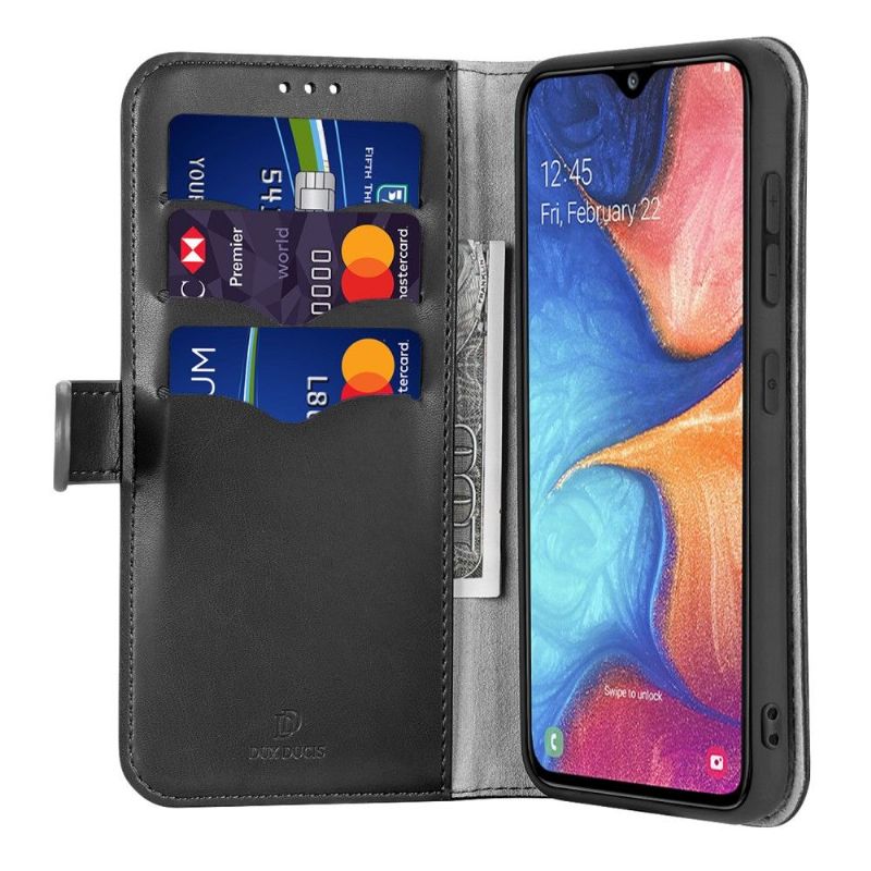 Flipové Pouzdro Na Samsung Galaxy A20e Řada S Koženými Efekty Kado