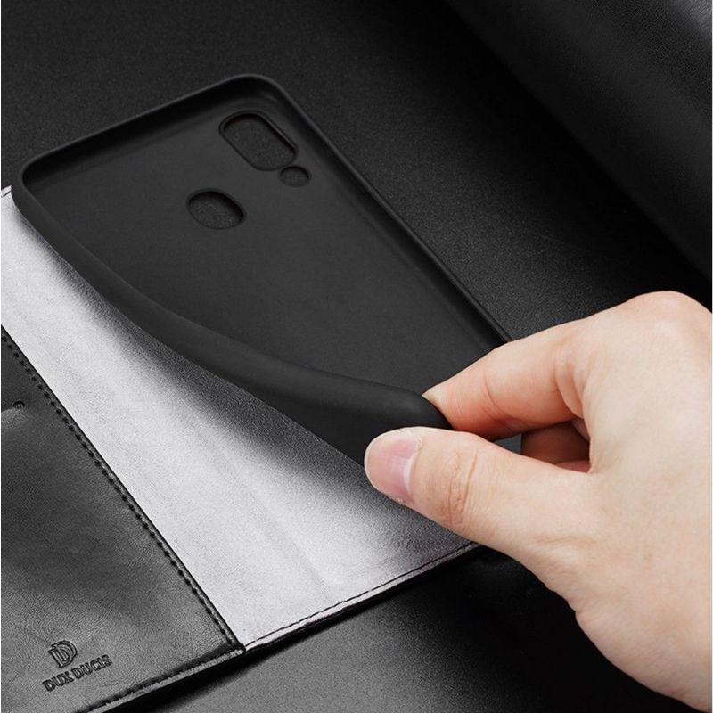 Flipové Pouzdro Na Samsung Galaxy A20e Řada S Koženými Efekty Kado