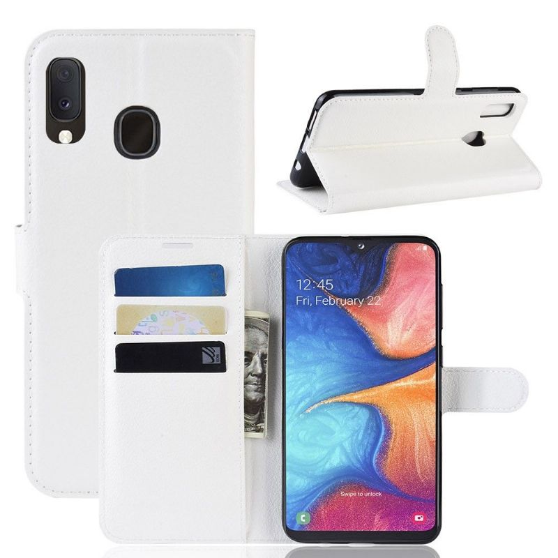 Kožené Pouzdro Folio Na Samsung Galaxy A20e Peněženkové Pouzdro Stylová Kožená Peněženka