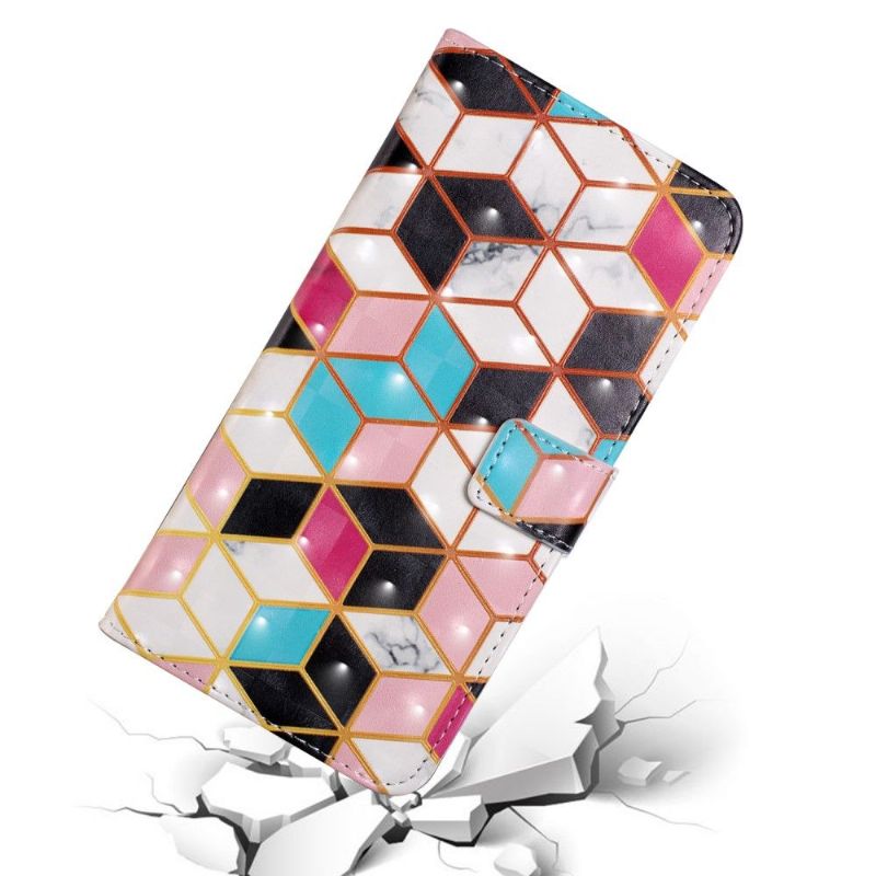 Kožené Pouzdro Na Samsung Galaxy A20e Geometrický Design