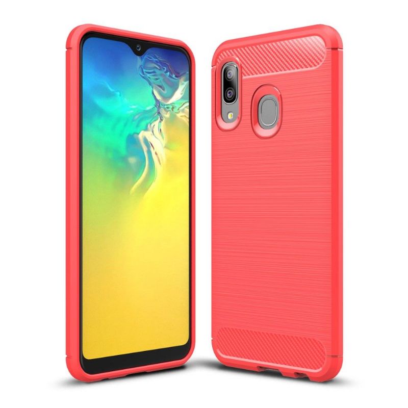 Kryt Na Samsung Galaxy A20e Uhlíkový Kartáčovaný Gel