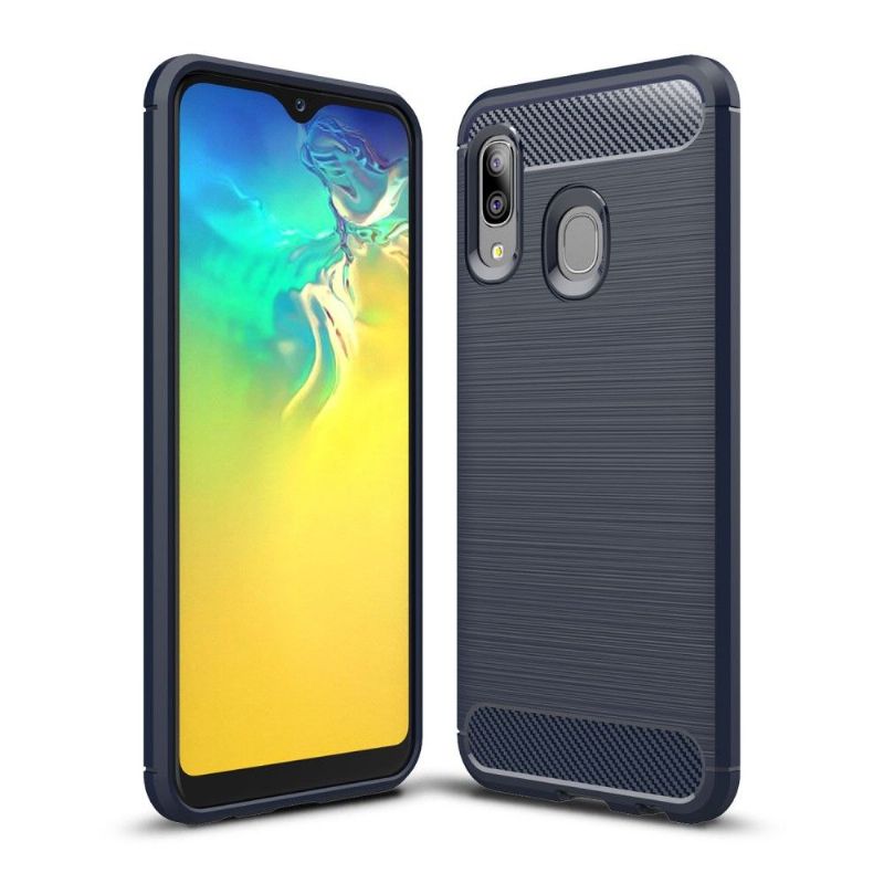 Kryt Na Samsung Galaxy A20e Uhlíkový Kartáčovaný Gel