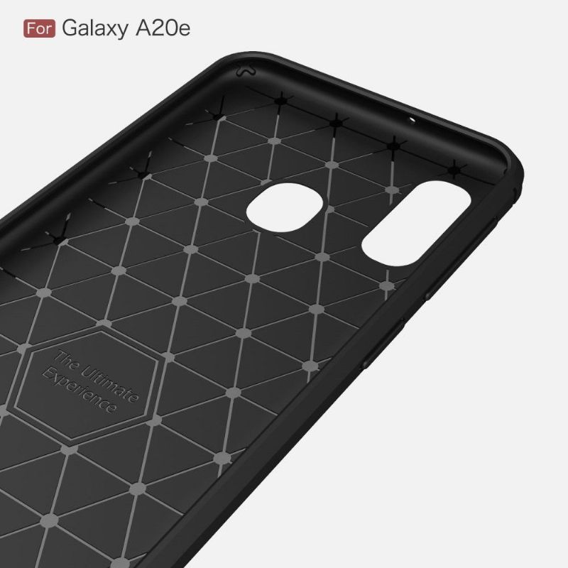 Kryt Na Samsung Galaxy A20e Uhlíkový Kartáčovaný Gel