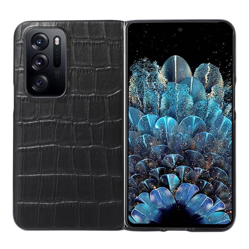Kryt Na Oppo Find N Krokodýlí Designová Kůže Z Pravé Kůže