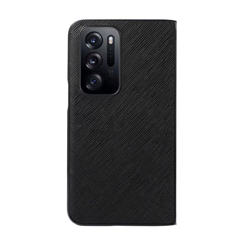 Kryt Na Oppo Find N Texturovaná Pravá Kůže