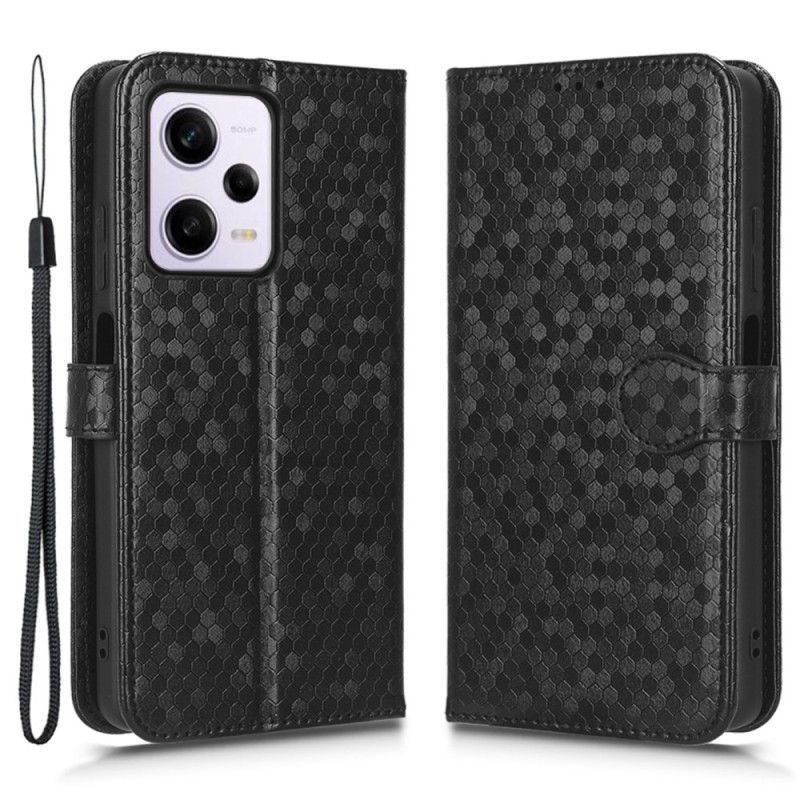 Flipové Pouzdro Na Xiaomi Redmi Note 12 Pro Plus Na Lana 3d Vzor Strappy