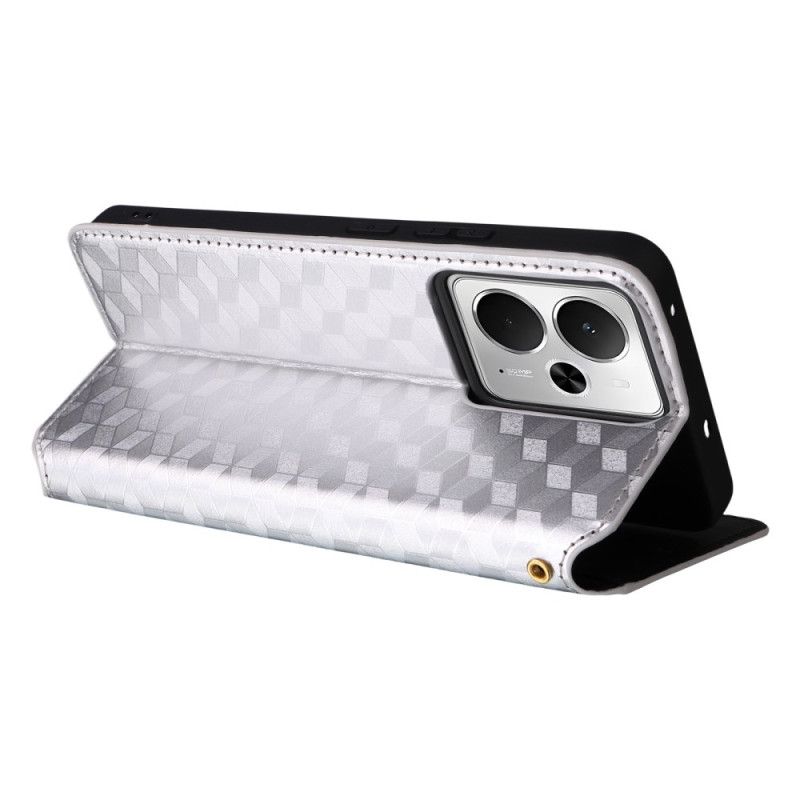 Kožené Pouzdro Folio Realme 14t 5g 3d Diamanty