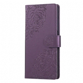 Kožený Kryt Na Realme 14t 5g Krajkové Květiny