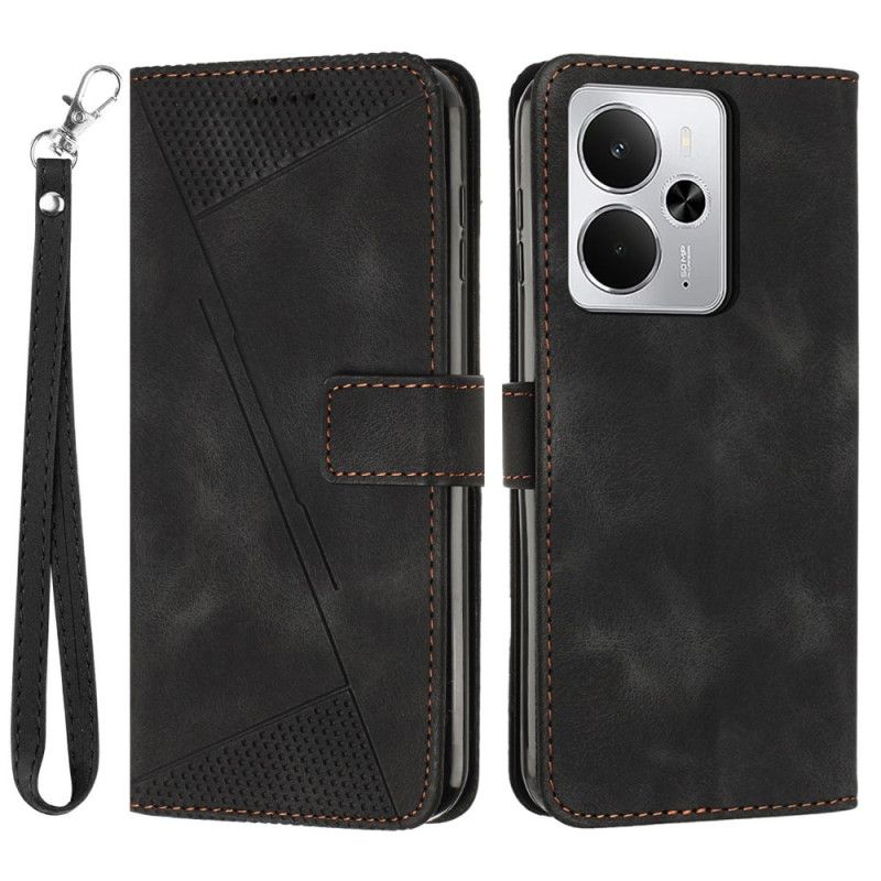 Kožený Kryt Realme 14t 5g Linie A Popruh