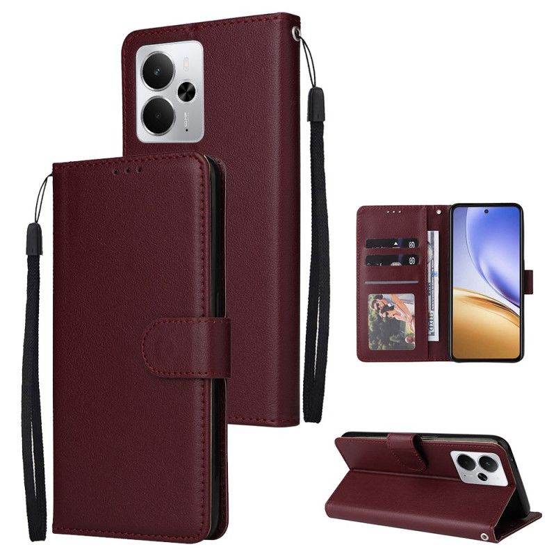 Peněženková Pouzdra Realme 14t 5g Kryty Na Mobil Jednobarevný Popruh