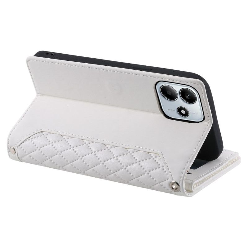 Kožený Kryt Xiaomi Redmi Note 14 5g Peněženka Prošívané