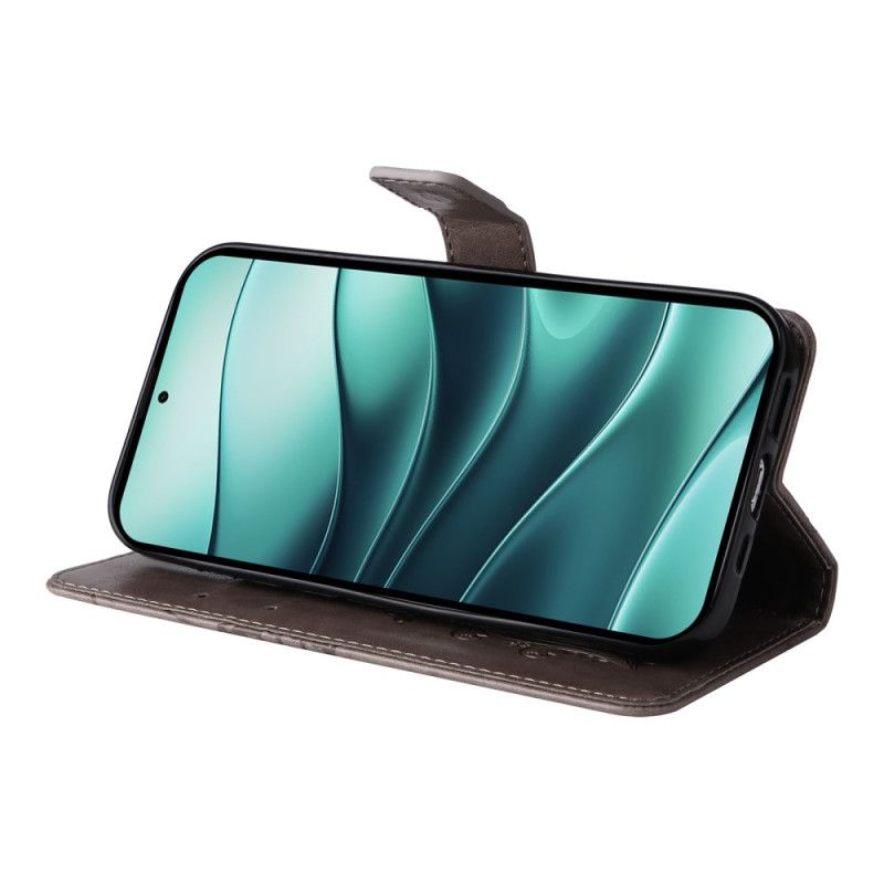 Kožený Kryt Xiaomi Redmi Note 14 5g Popruh S Obřím Motýlem